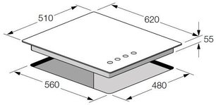 Варочная панель Fulgor Milano FCH 604 G WH фото 4 в Челябинске