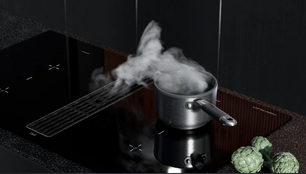 Индукционная варочная поверхность с вытяжкой Kuppersbusch KMI 12850.0 SR-S Copper фото 4 в Челябинске