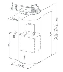 Вытяжка Фабер CYLINDRA ISOLA GLOSS  EG10 W A37 фото 2 в Челябинске Вытяжка Faber CYLINDRA ISOLA GLOSS  EG10 W A37 фото 2 в Челябинске