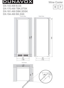 Винный шкаф Дунавокс DX-143.468B фото 4 в Челябинске Винный шкаф Dunavox DX-143.468B фото 4 в Челябинске