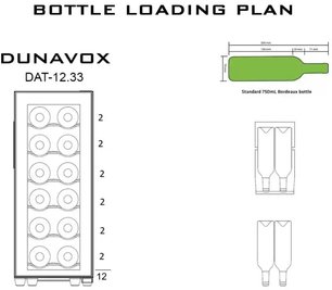 Винный шкаф Дунавокс DAFT-12.33 фото 3 в Челябинске Винный шкаф Dunavox DAFT-12.33 фото 3 в Челябинске
