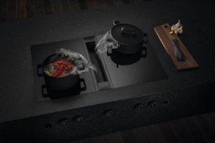 Варочная панель с вытяжкой и установочным комплектом BORA PKAS3FIAB (1x PKAS3AB, 2x PKFI3, 1x EFBV90, 1x EFS375, 1xEFV) фото 3 в Челябинске