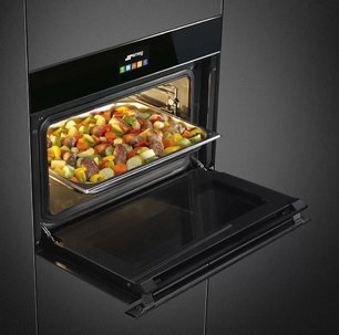 Духовой шкаф комбинированный с пароваркой Smeg SF4604PVCNX1 фото 4 в Челябинске