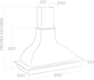 Вытяжка Elica MEMPHIS WH/A/90 FRASSINO фото 2 в Челябинске
