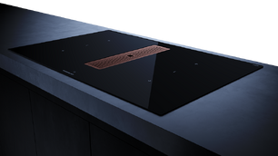 Индукционная варочная панель с вытяжкой Kuppersbusch KMI 8350.0 SR Copper фото 3 в Челябинске