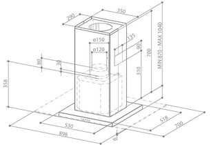 Вытяжка Фабер Glassy Isola/SP EG8 X/V A90 фото 3 в Челябинске Вытяжка Faber Glassy Isola/SP EG8 X/V A90 фото 3 в Челябинске