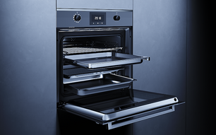 Духовой шкаф с паром Kuppersbusch BD 6340.0 S6 Black Steel фото 2 в Челябинске