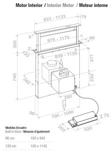 Встраиваемая в столешницу вытяжка Пандо E-320/120 INOX V.2000 фото 4 в Челябинске Встраиваемая в столешницу вытяжка Pando E-320/120 INOX V.2000 фото 4 в Челябинске