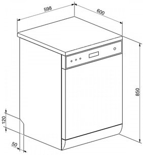 Посудомоечная машина Smeg LVS137SX фото 2 в Челябинске