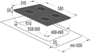 Варочная поверхность Korting HK 6205 BW фото 2 в Челябинске