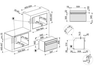 Встраиваемая микроволновая печь Smeg SF4800MPO фото 4 в Челябинске