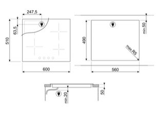 Варочная панель Smeg SE364TDM фото 3 в Челябинске