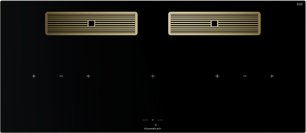 Индукционная варочная поверхность с вытяжкой Kuppersbusch KMI 12850.0 SR-E Gold фото в Челябинске