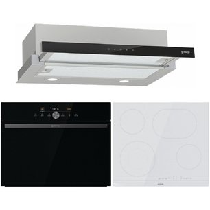 Gorenje (варочная панель ECT643WCSC + духовой шкаф BCM4547DG + вытяжка TH64E3SGB) фото в Челябинске Gorenje (варочная панель ECT643WCSC + духовой шкаф BCM4547DG + вытяжка TH64E3SGB) фото в Челябинске