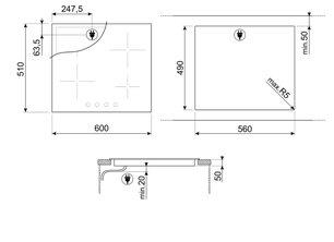 Варочная панель Smeg SE364ETBM фото 4 в Челябинске