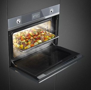 Духовой шкаф комбинированный с пароваркой Смег SF4102VCS фото 2 в Челябинске Духовой шкаф комбинированный с пароваркой Smeg SF4102VCS фото 2 в Челябинске