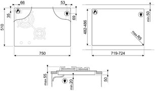 Варочная панель Smeg PM6743R фото 3 в Челябинске