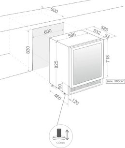 Встраиваемый винный шкаф Pando PVMB 60-46CRR фото 3 в Челябинске