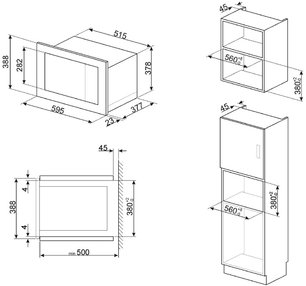 Встраиваемая микроволновая печь Smeg FMI625CN фото 4 в Челябинске