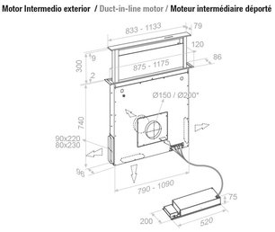 Встраиваемая в столешницу вытяжка Пандо E-320/120 INOX V.2000 фото 3 в Челябинске Встраиваемая в столешницу вытяжка Pando E-320/120 INOX V.2000 фото 3 в Челябинске