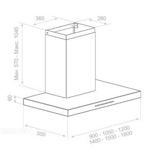 Встраиваемая вытяжка Pando P-861/90 IX 1050 SEC PLUS фото 4 в Челябинске