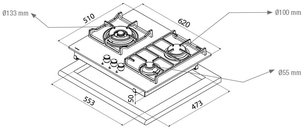 Варочная панель Pando PGA-4260 фото 2 в Челябинске
