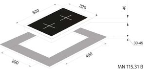 Варочная панель Zigmund Shtain MN 222.31 B фото 3 в Челябинске