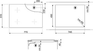 Варочная панель Smeg SE484EMTD фото 2 в Челябинске