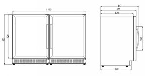 Винный шкаф Дометик C50G Double Classic фото 3 в Челябинске Винный шкаф Dometic C50G Double Classic фото 3 в Челябинске