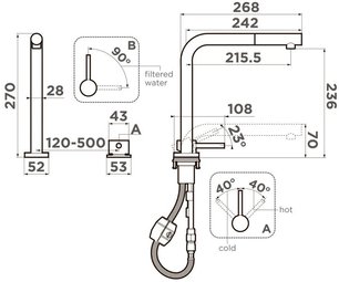 Смеситель Omoikiri NARA 2 PLUS-S C фото 2
