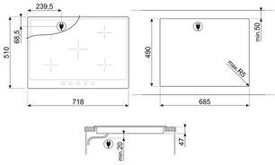 Варочная панель Smeg P875PO фото 4 в Челябинске