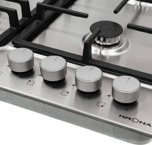 Газовая варочная панель KRONA NEBEL 60 IX W фото 4 в Челябинске