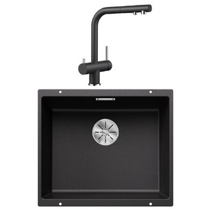 Blanco (мойка SUBLINE 500-U SILGRANIT + FONTAS-S II SILGRANIT антрацит) фото в Челябинске