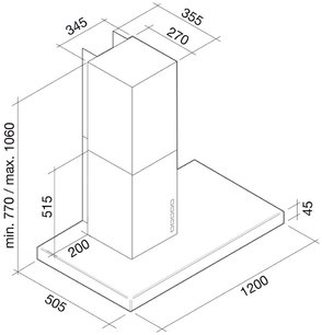 Вытяжка Фалмек Lux 120 white (800) ECP фото 3 в Челябинске Вытяжка Falmec Lux 120 white (800) ECP фото 3 в Челябинске