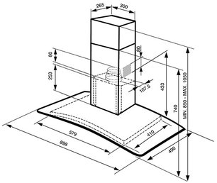 Вытяжка Смег KV90X-2 фото 3 в Челябинске Вытяжка Smeg KV90X-2 фото 3 в Челябинске
