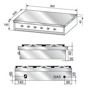Варочная панель Ilve HP90-BD фото 2 в Челябинске