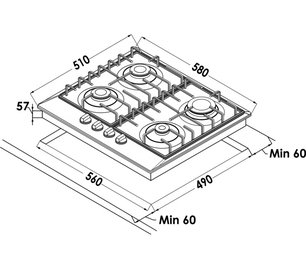 Варочная панель Schaub Lorenz SLK GV6520 фото 2 в Челябинске