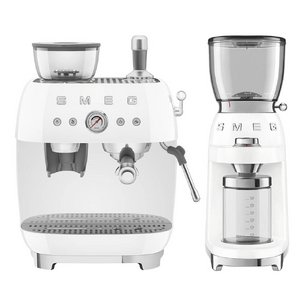 Smeg 50`s Style (кофемашина EGF03WHEU + кофемолка CGF11WHEU) фото в Челябинске