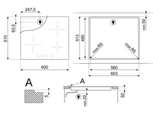 Варочная панель Smeg SE364TDM фото 4 в Челябинске