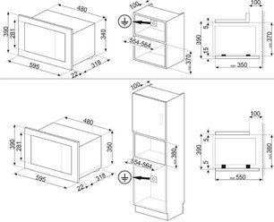 Встраиваемая микроволновая печь Smeg FMI120N2 фото 4 в Челябинске
