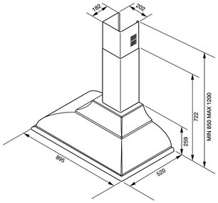 Вытяжка Smeg KC19OT фото 2 в Челябинске