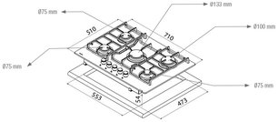 Варочная панель Pando PGA-4370 фото 3 в Челябинске