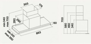 Встраиваемая вытяжка Фалмек Virgola Black 90 (600) фото 4 в Челябинске Встраиваемая вытяжка Falmec Virgola Black 90 (600) фото 4 в Челябинске