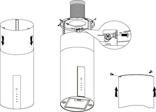 Вытяжка Korting KHA 35808 DN Cylinder фото 3 в Челябинске