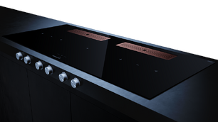 Индукционная варочная поверхность с вытяжкой Kuppersbusch KMI 12850.0 SR-E Copper фото 3 в Челябинске