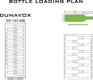 Винный шкаф Дунавокс DX-143.468C фото 4 в Челябинске Винный шкаф Dunavox DX-143.468C фото 4 в Челябинске