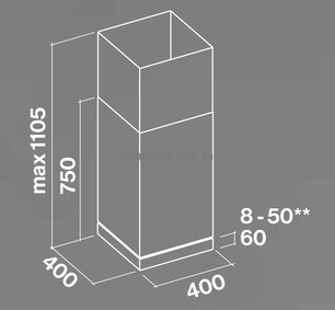 Вытяжка Фалмек Mira Top 40 Telescopica Fasteel wall фото 3 в Челябинске Вытяжка Falmec Mira Top 40 Telescopica Fasteel wall фото 3 в Челябинске