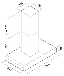 Вытяжка Falmec Imago isola 90 (800) ECP white фото 2 в Челябинске
