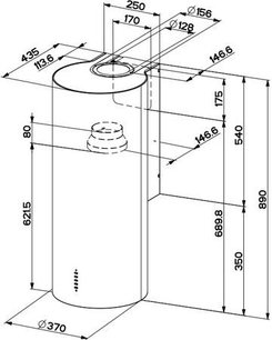 Вытяжка Фабер CYLINDRA PLUS BK MATT A37 фото 2 в Челябинске Вытяжка Faber CYLINDRA PLUS BK MATT A37 фото 2 в Челябинске