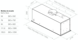 Встраиваемая вытяжка Pando EVO/580 INOX V.1050 ECO PLUS фото 2 в Челябинске